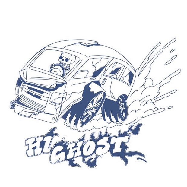 HIGHOST×ダラシメンコラボ スカルディエゴTシャツ（白） | HI-GHOST