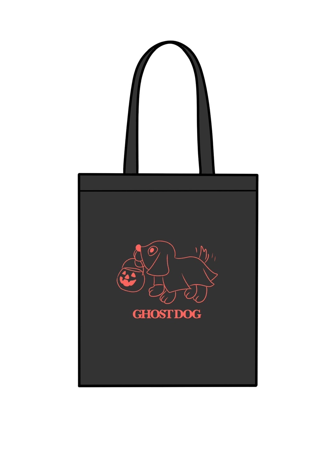 HIGHOST GHOST DOG CANVAS TOTE BAG STICKER SET