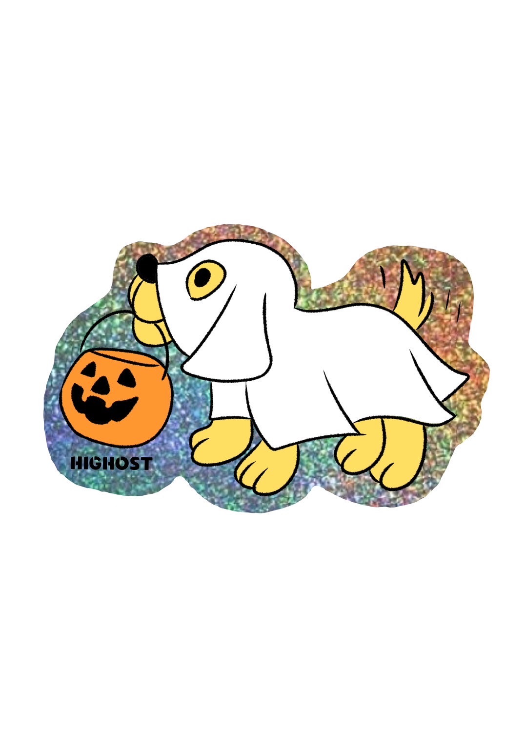 HIGHOST GHOST DOG CANVAS TOTE BAG STICKER SET