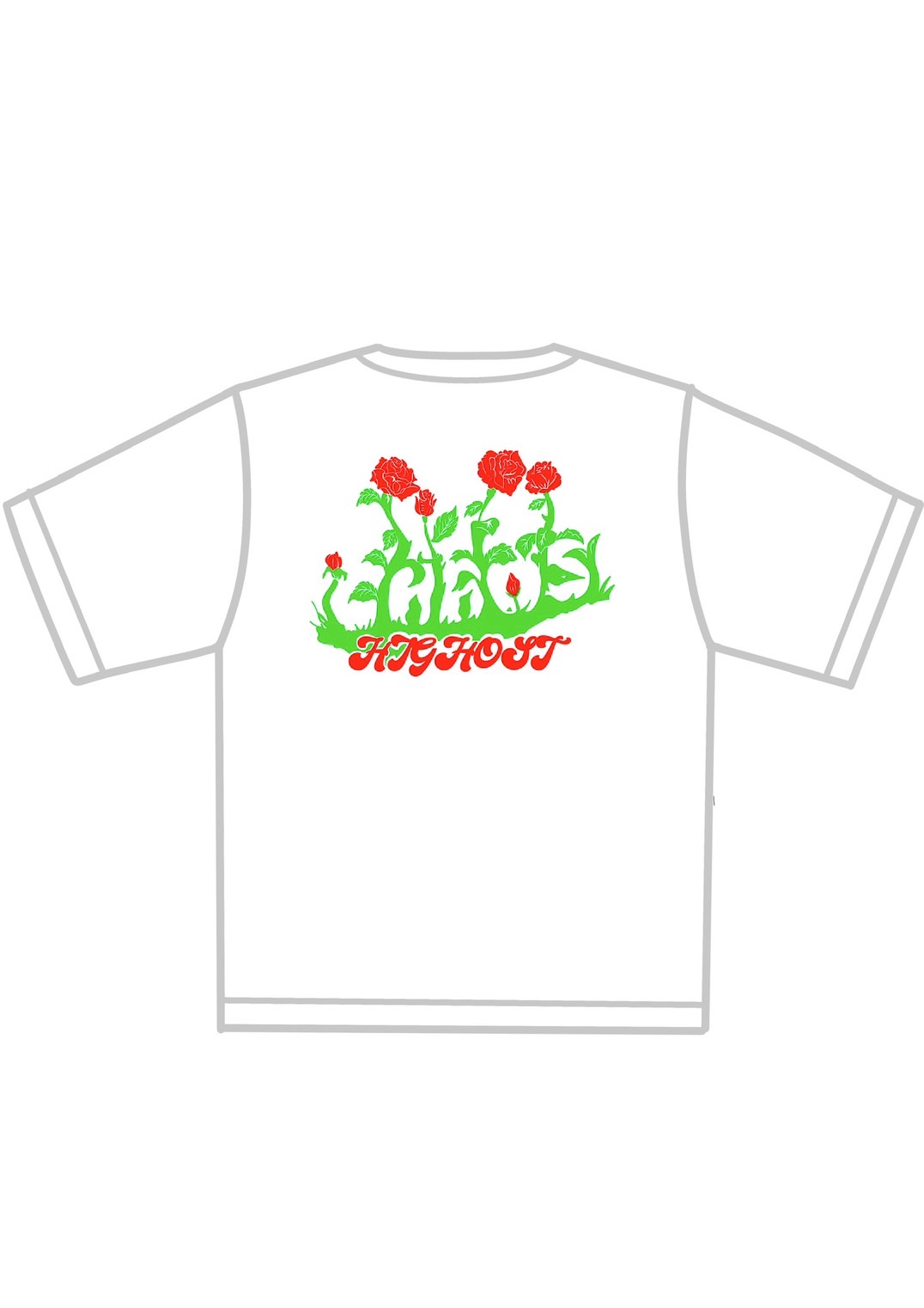 HIGHOST “CHAOS ROSE” Tee WHITE
