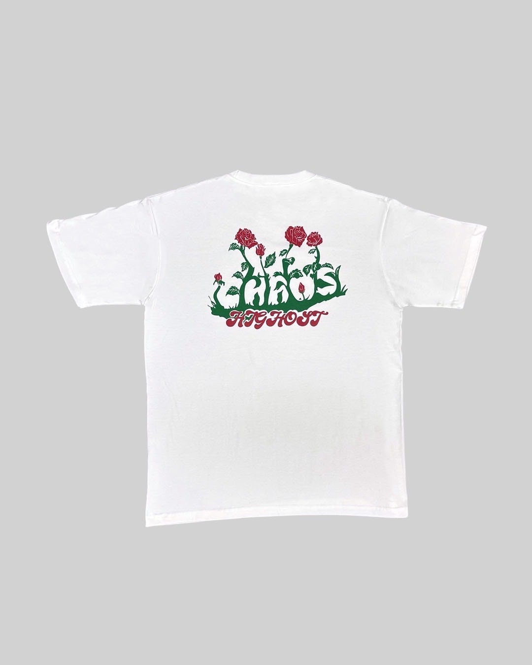HIGHOST “CHAOS ROSE” Tee WHITE