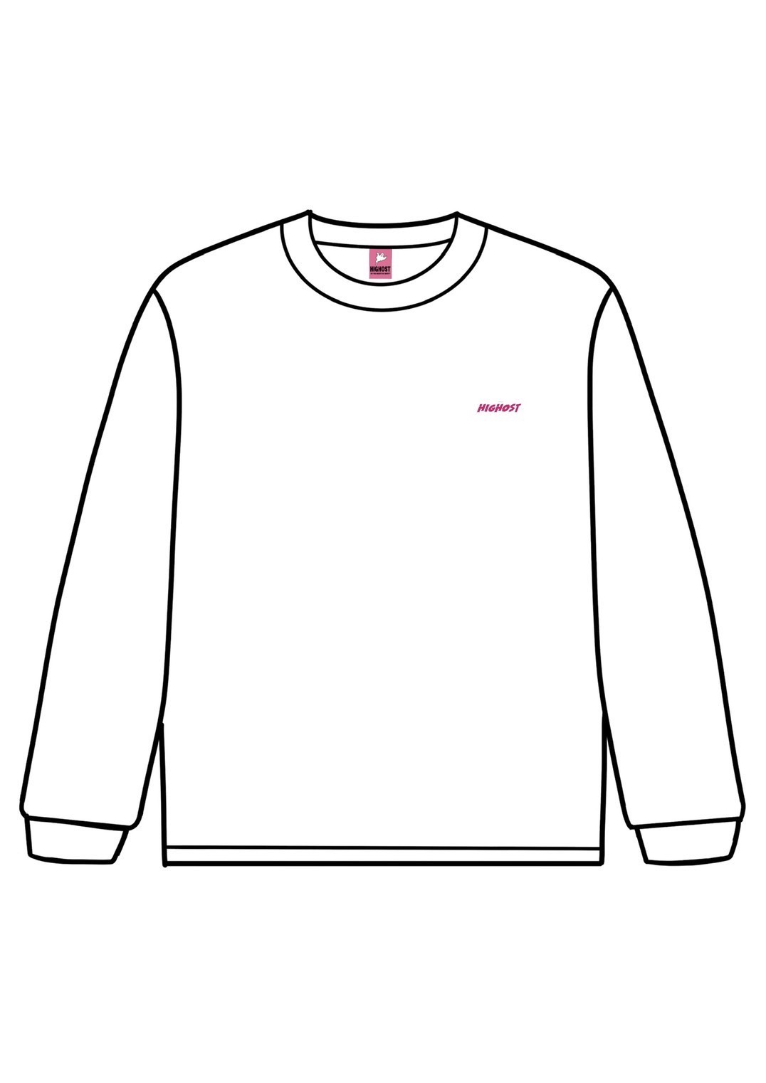 HIGHOST RE:GHOSTS (WHITE )LONG T-SHIRTS