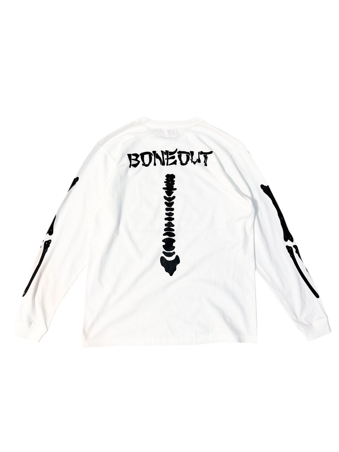 HIGHOST BONE OUT(WHITE ) LONG T-SHIRTS