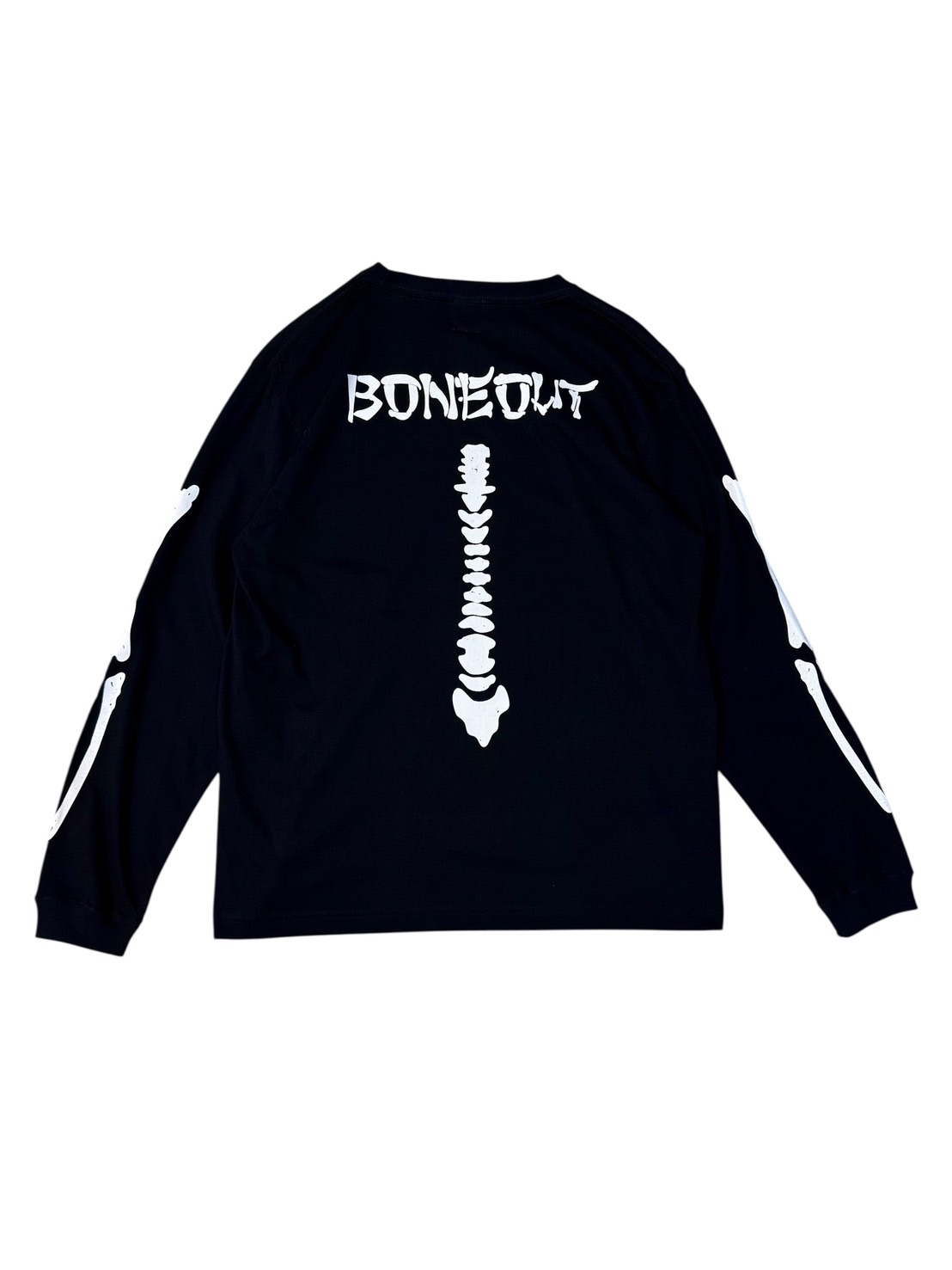 HIGHOST BONE OUT(BLACK ) LONG T-SHIRTS