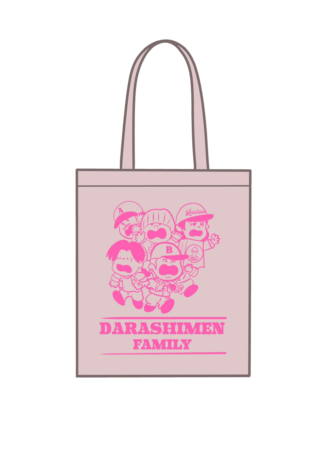 HIGHOST DARASHIMEN ALL STAR TOTE BAG(ライトピンク）