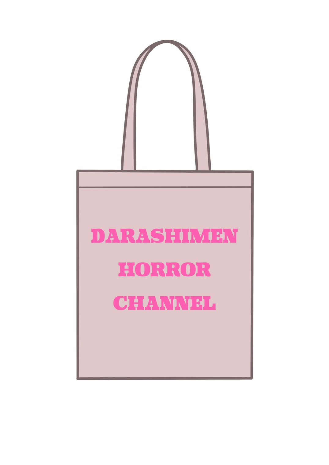 HIGHOST DARASHIMEN ALL STAR TOTE BAG(ライトピンク）